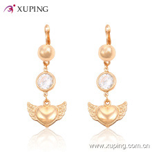 Art und Weise elegante Perle Heart-Shaped Gold-Plated Schmuck Ohrring Eardrop mit CZ-24758